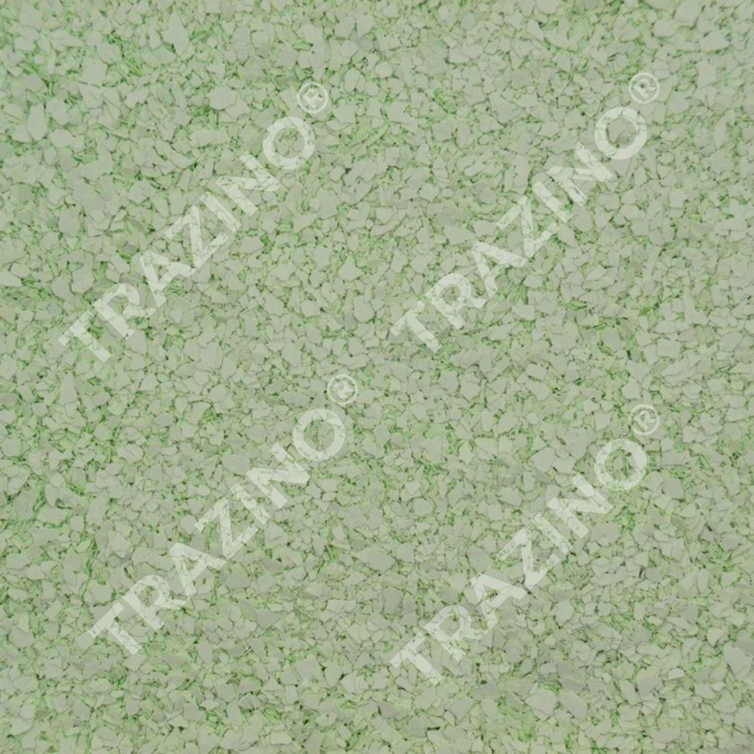 Trazino® Farbchips in Pastellgrün zum Einstreuen für Beschichtungen Trazino® Farbchips in Pastellgrün zum Einstreuen für Beschichtungen